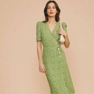 Rouje Gabin Dress – Rosita Vert (Green Floral) – Size 38 – Excellent Condition